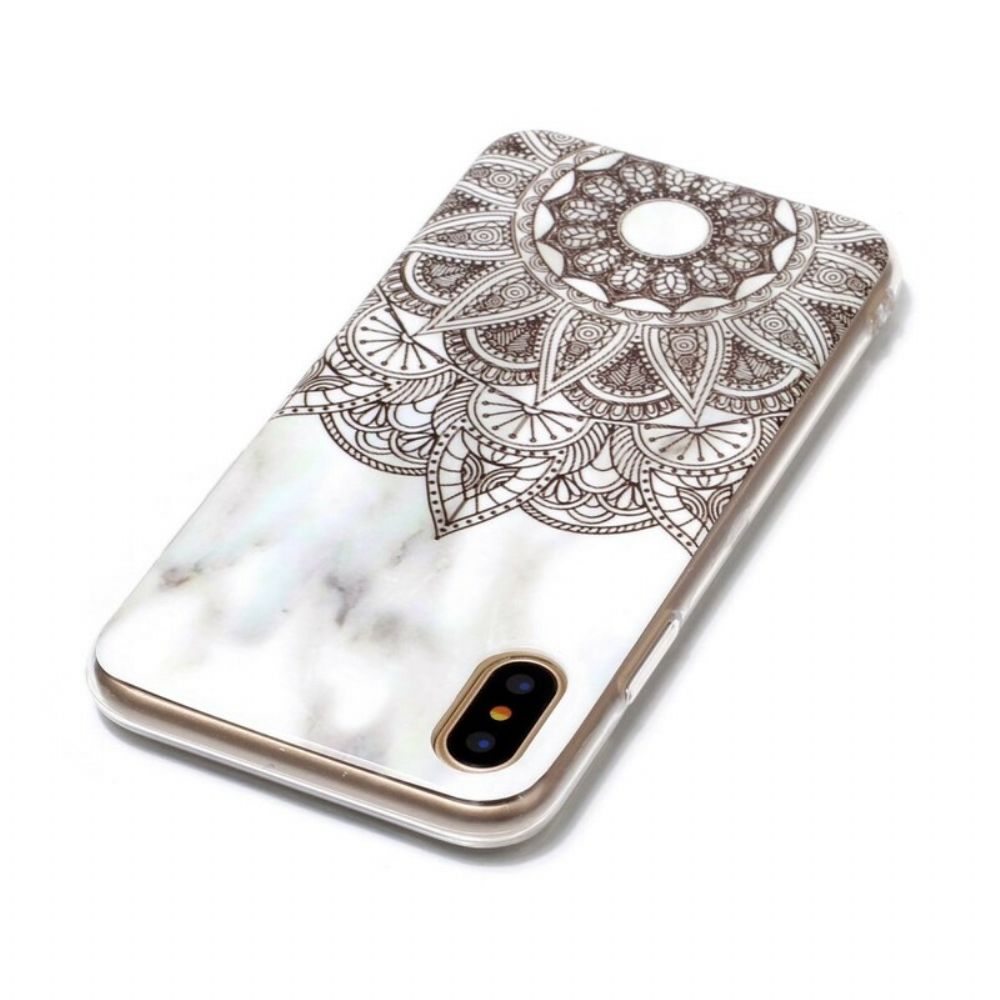 Hoesje voor iPhone X / XS Marmeren Mandala