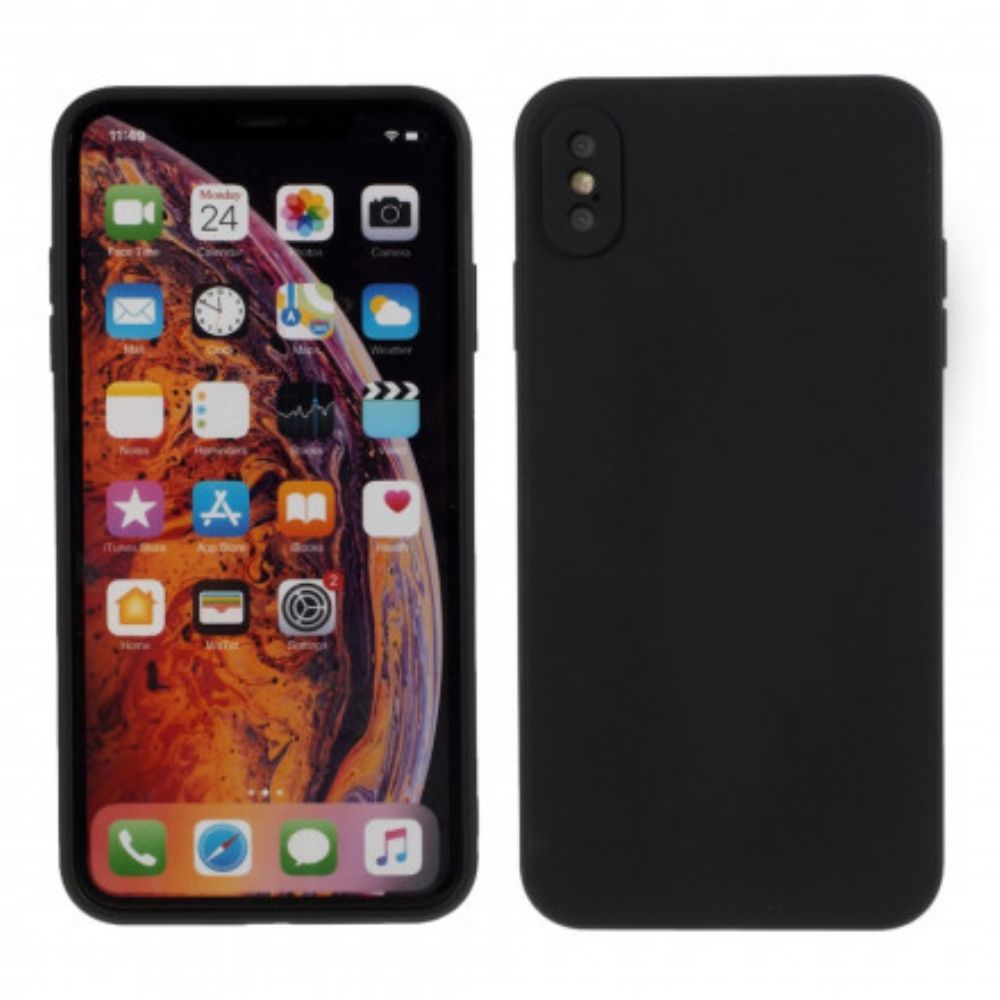 Hoesje voor iPhone X / XS Matte Stijve Siliconen