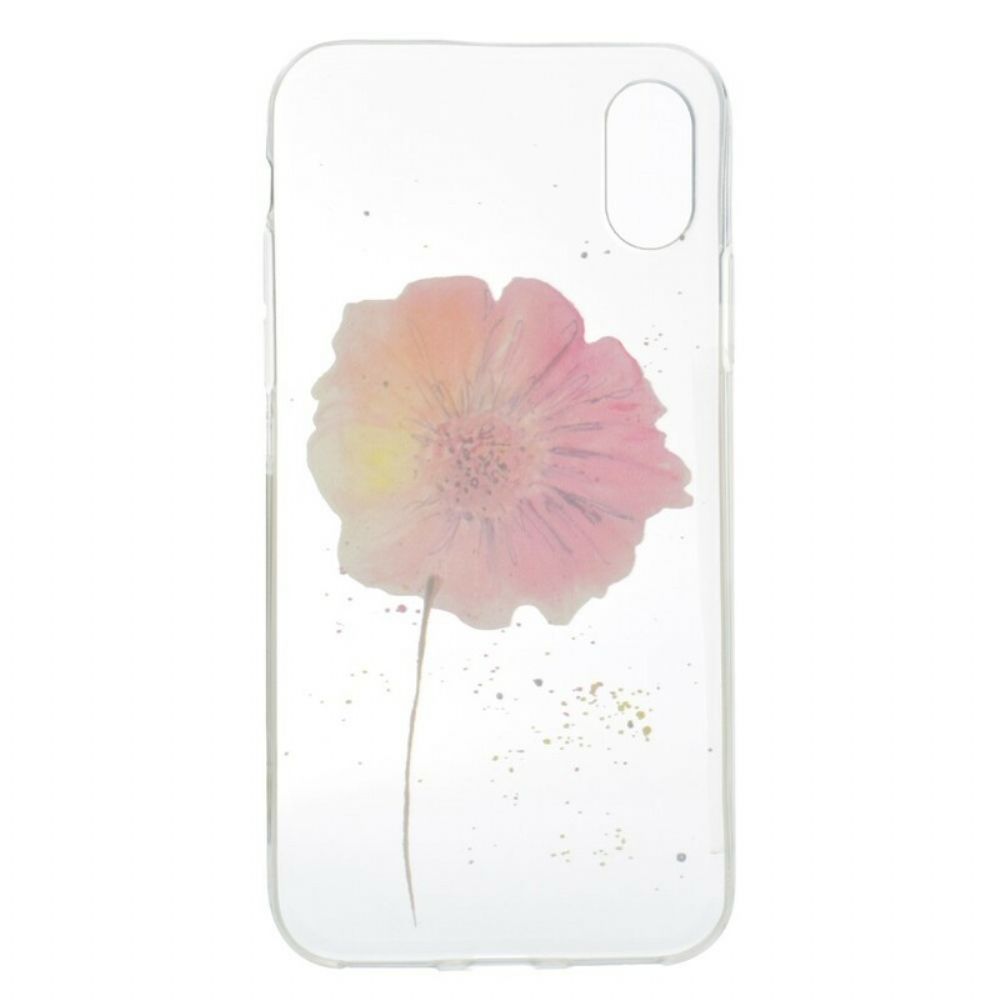 Hoesje voor iPhone X / XS Naadloos Aquarel Bloemenpatroon