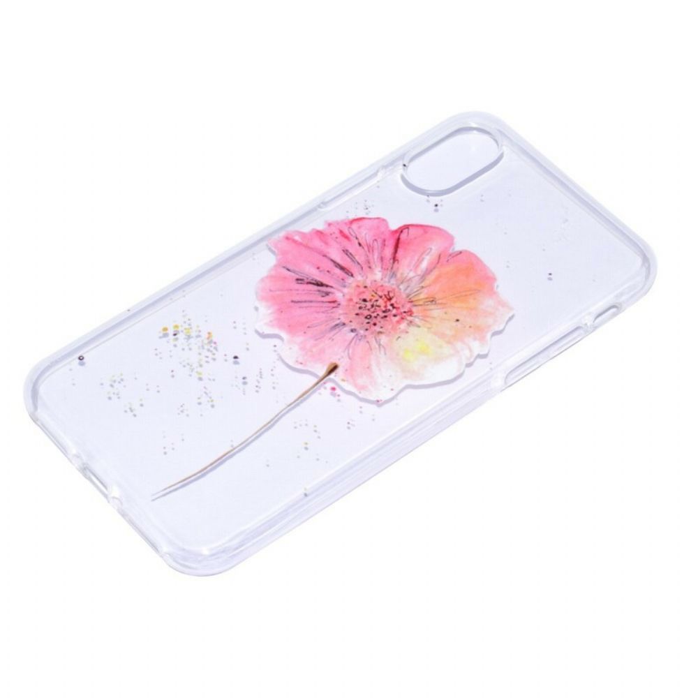 Hoesje voor iPhone X / XS Naadloos Aquarel Bloemenpatroon