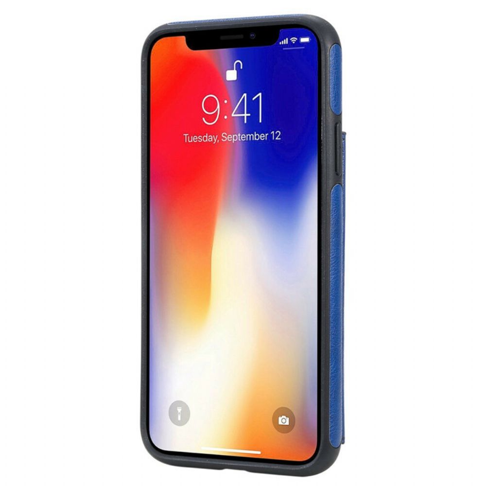 Hoesje voor iPhone X / XS Ondersteunende Kaarthouder Voor Afdrukken Van Katten