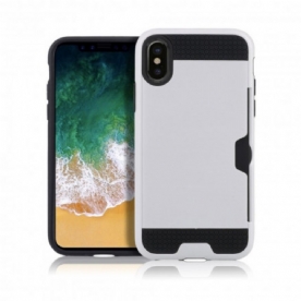 Hoesje voor iPhone X / XS Stijve Kaarthouder