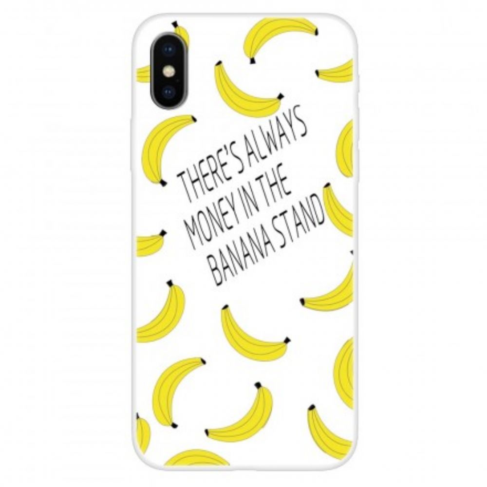 Hoesje voor iPhone X / XS Transparant Bananengeld