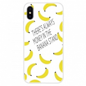 Hoesje voor iPhone X / XS Transparant Bananengeld