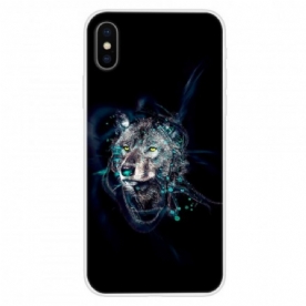 Hoesje voor iPhone X / XS Wolf