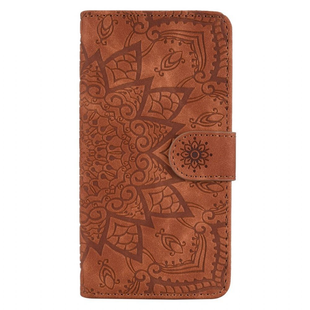 Leren Hoesje voor iPhone X / XS Bloemenprint