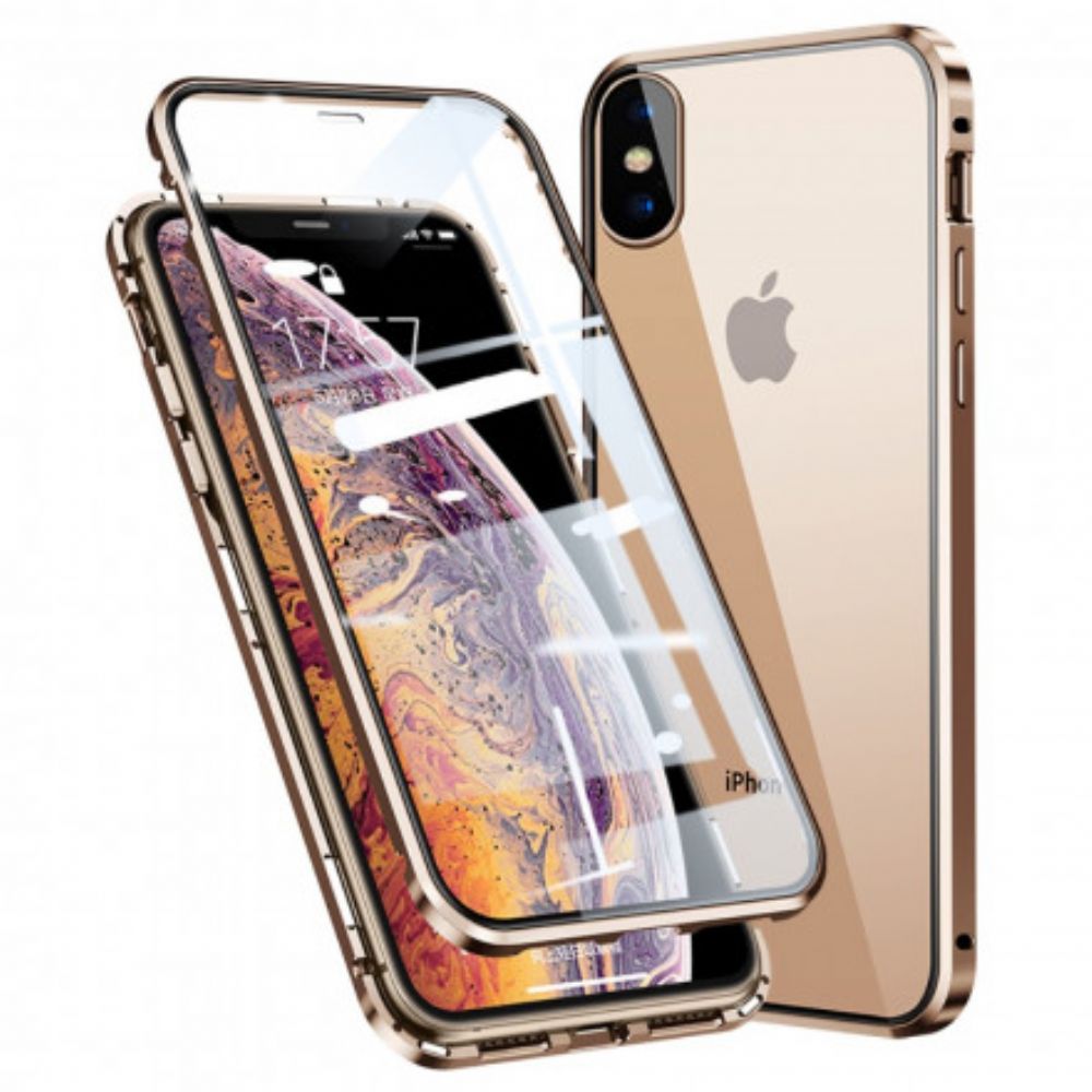 Telefoonhoesje voor iPhone X / XS Gehard Glas Voor En Achter