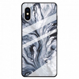 Telefoonhoesje voor iPhone X / XS Marmer Gehard Glas