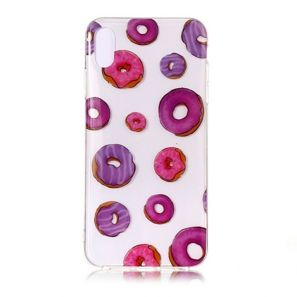 Telefoonhoesje voor iPhone X / XS Transparante Donut Ventilator