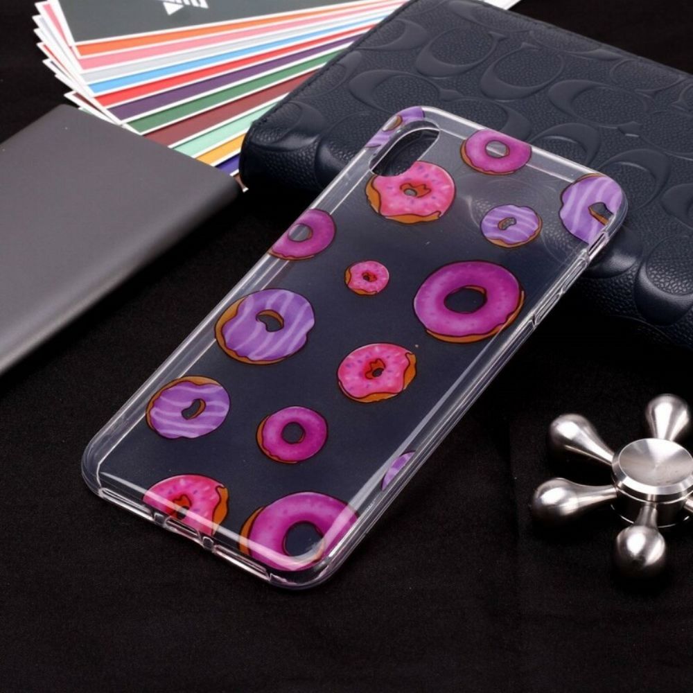 Telefoonhoesje voor iPhone X / XS Transparante Donut Ventilator