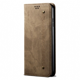 Bescherming Hoesje voor Realme GT 5G Folio-hoesje Denim Stof