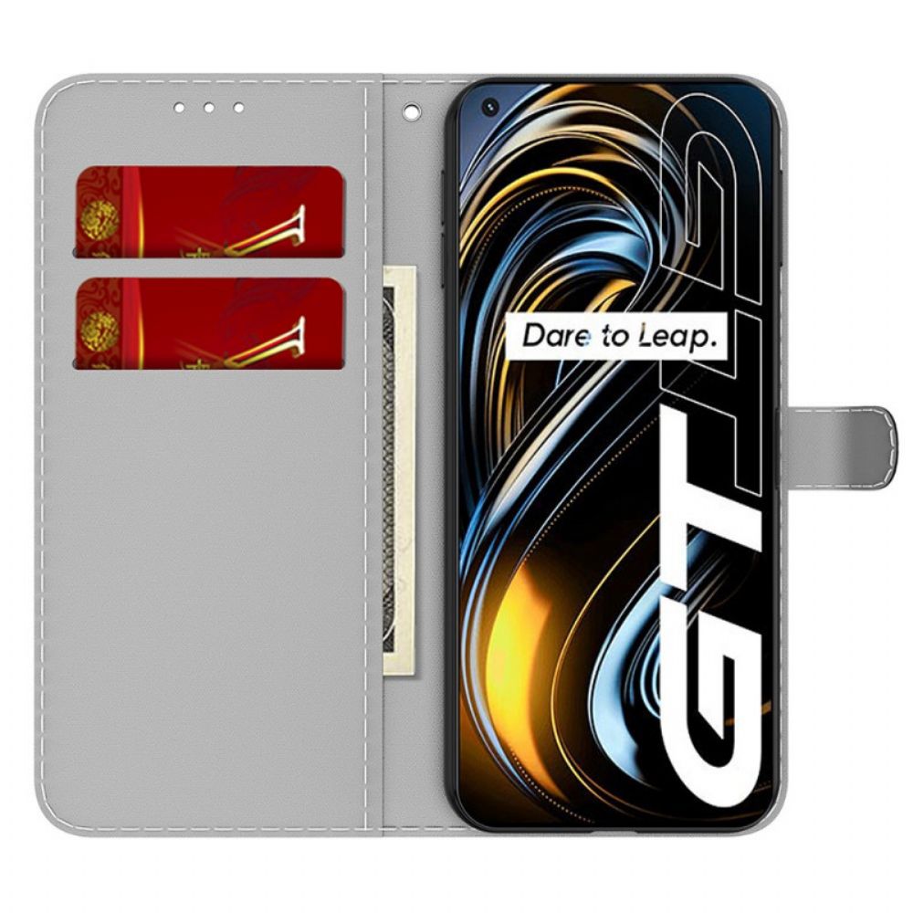 Leren Hoesje voor Realme GT 5G Abstract Patroon