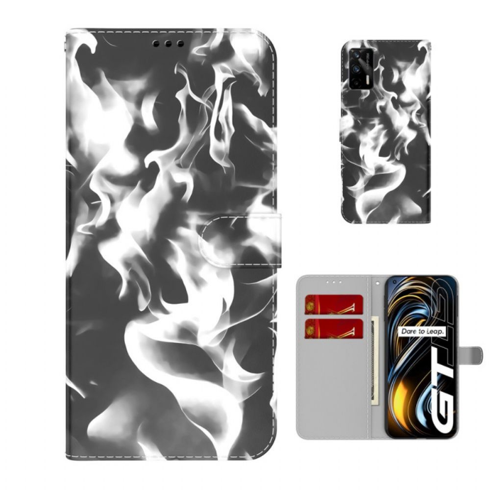 Leren Hoesje voor Realme GT 5G Abstract Patroon