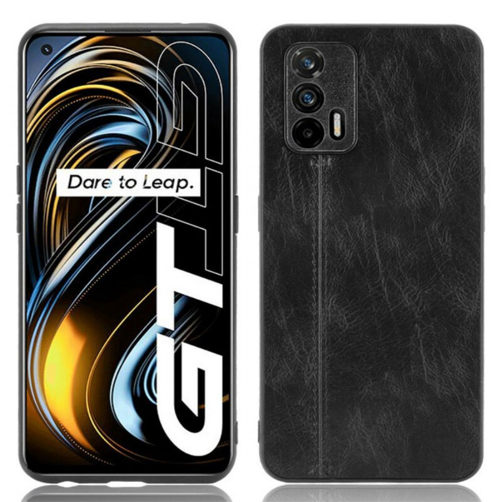 Telefoonhoesje voor Realme GT 5G Stijl Lederen Stiksels