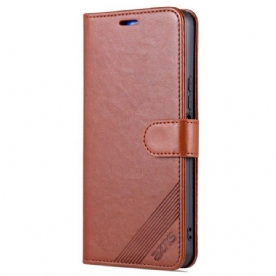 Folio-hoesje voor Vivo Y22s Azns Ledereffect