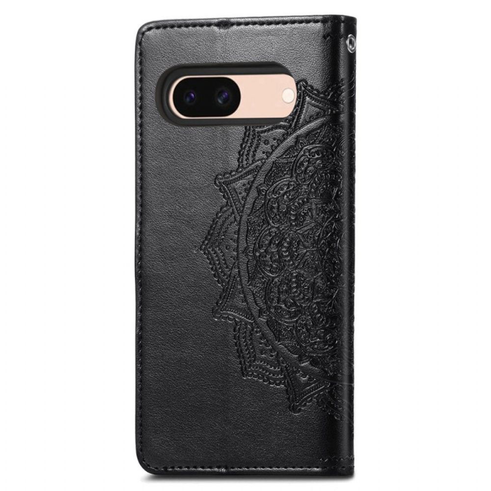 Flip Case Leren Google Pixel 8a Barokke Mandala