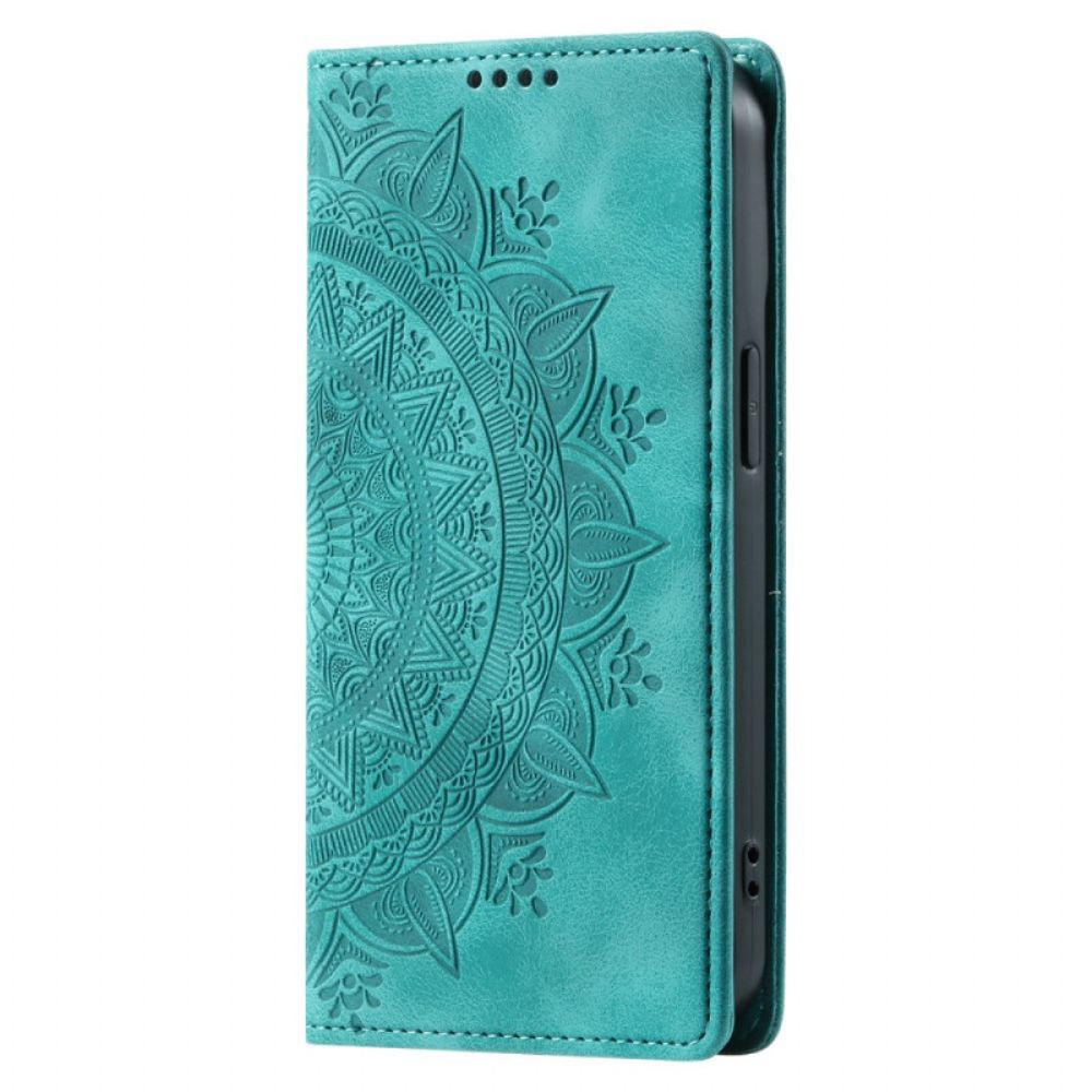 Folio-hoesje Google Pixel 8a Mandala Suède-effect Bescherming Hoesje