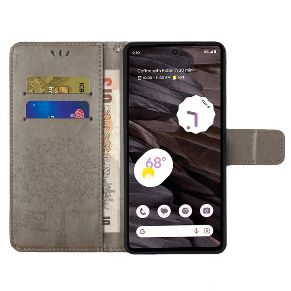 Folio-hoesje Google Pixel 8a Uil En Koordboom