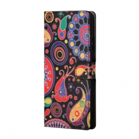 Leren Hoesje Google Pixel 8a Galaxy-patroon Bescherming Hoesje