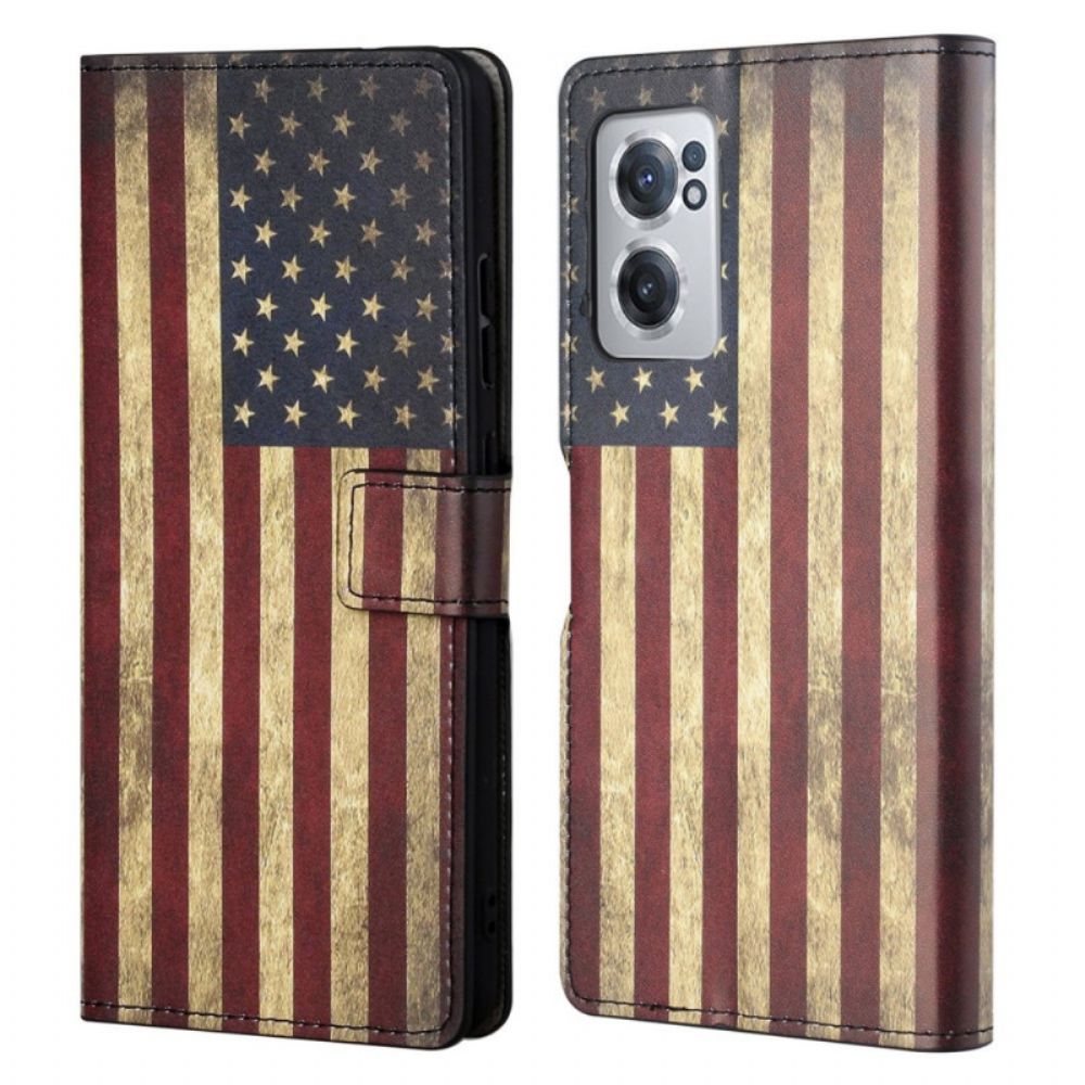 Flip Case voor OnePlus Nord CE 2 5G Amerikaanse Vlag