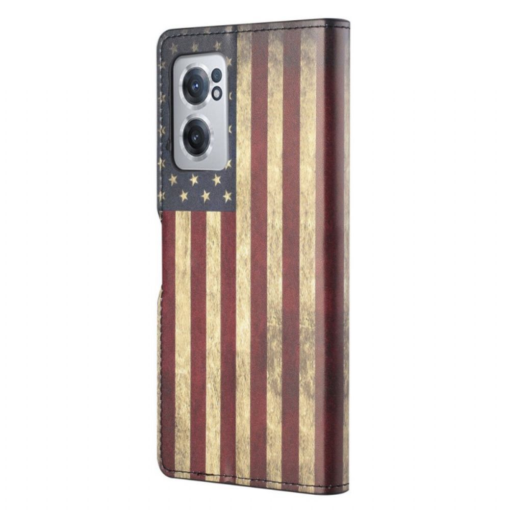 Flip Case voor OnePlus Nord CE 2 5G Amerikaanse Vlag