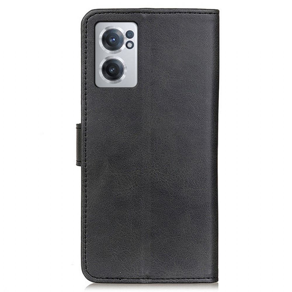 Flip Case voor OnePlus Nord CE 2 5G Getextureerd Kunstleer