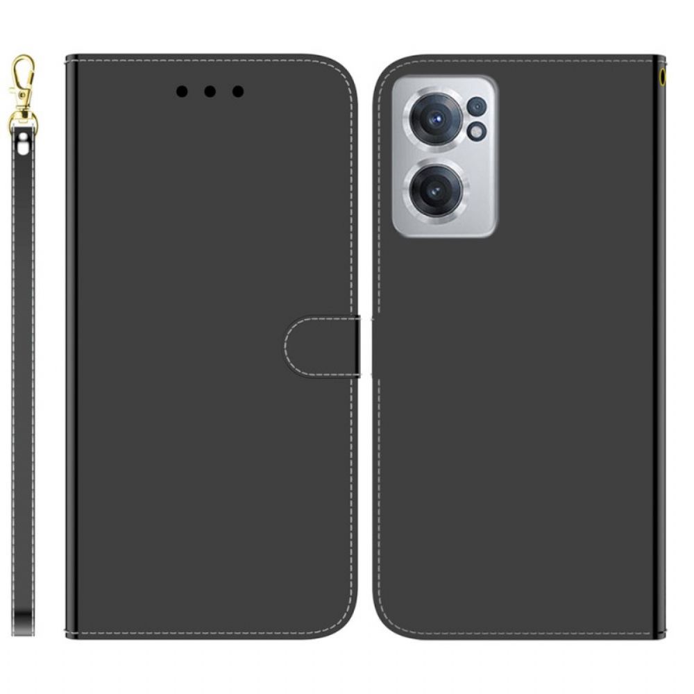 Flip Case voor OnePlus Nord CE 2 5G Met Ketting Kunstlederen Band