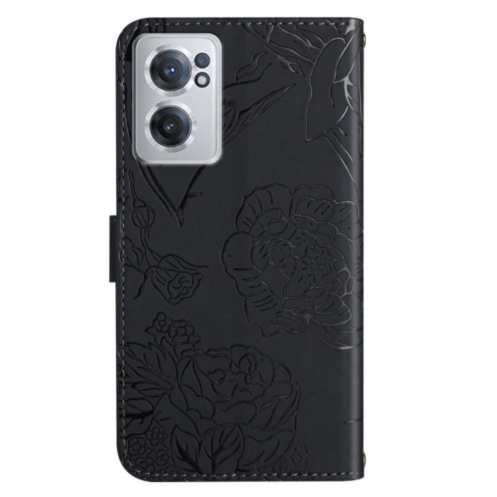 Flip Case voor OnePlus Nord CE 2 5G Portemonnee Met Vlinderprint