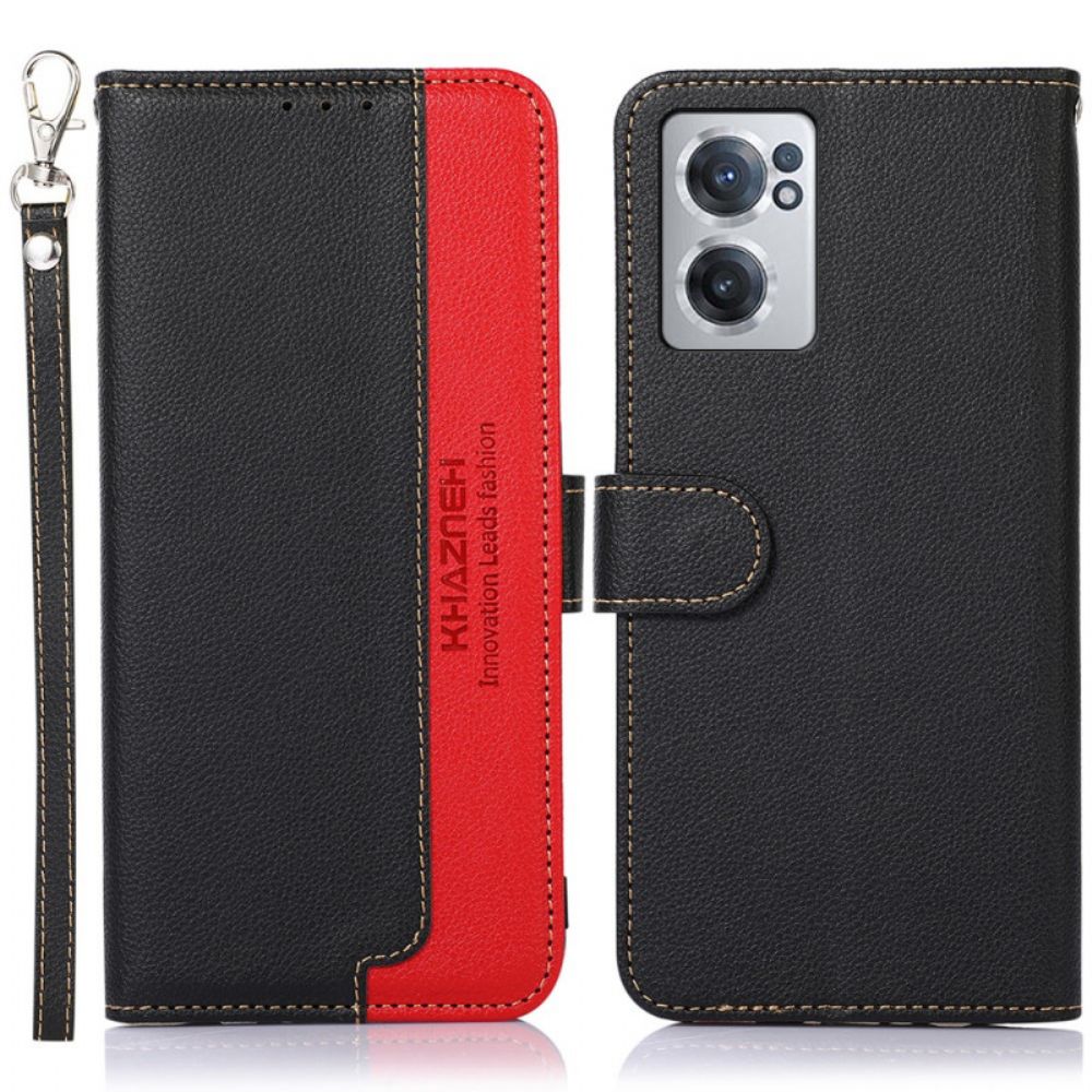 Flip Case voor OnePlus Nord CE 2 5G Tweekleurige Kazneh