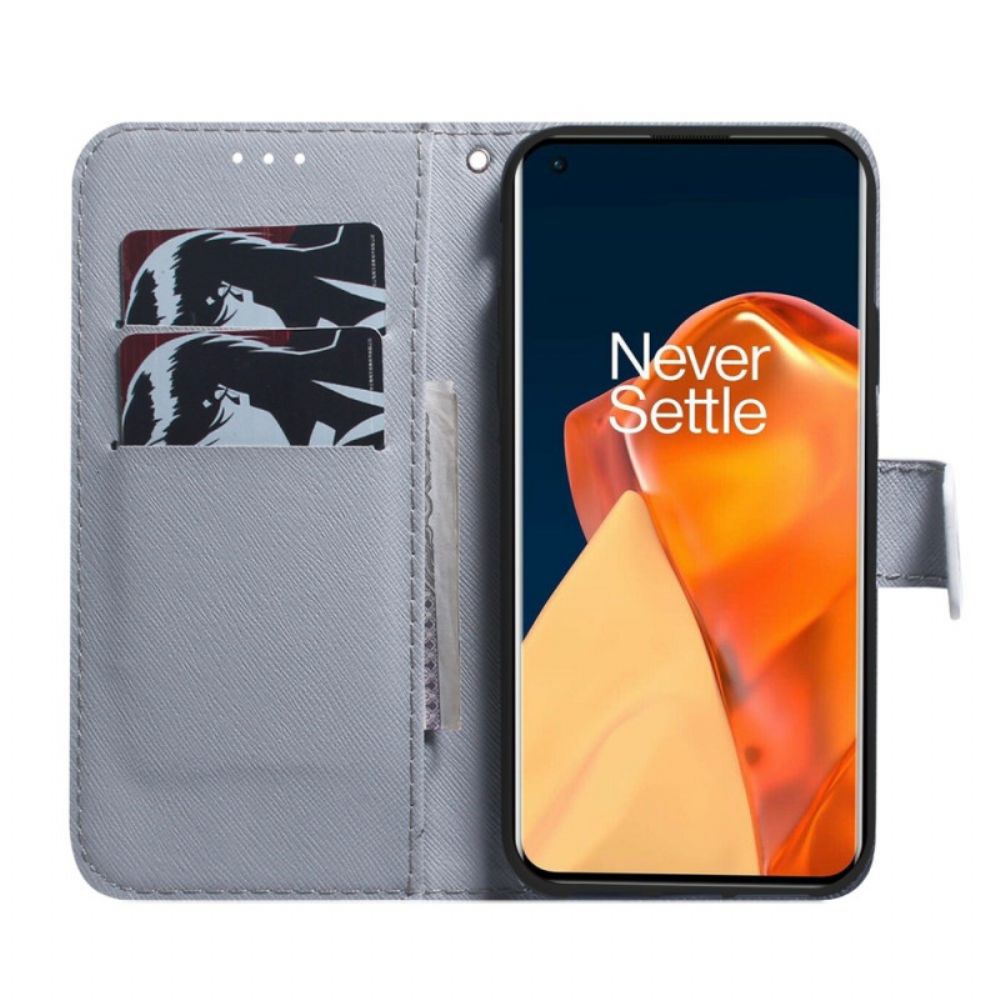 Flip Case voor OnePlus Nord CE 2 5G Uilen En Uilen