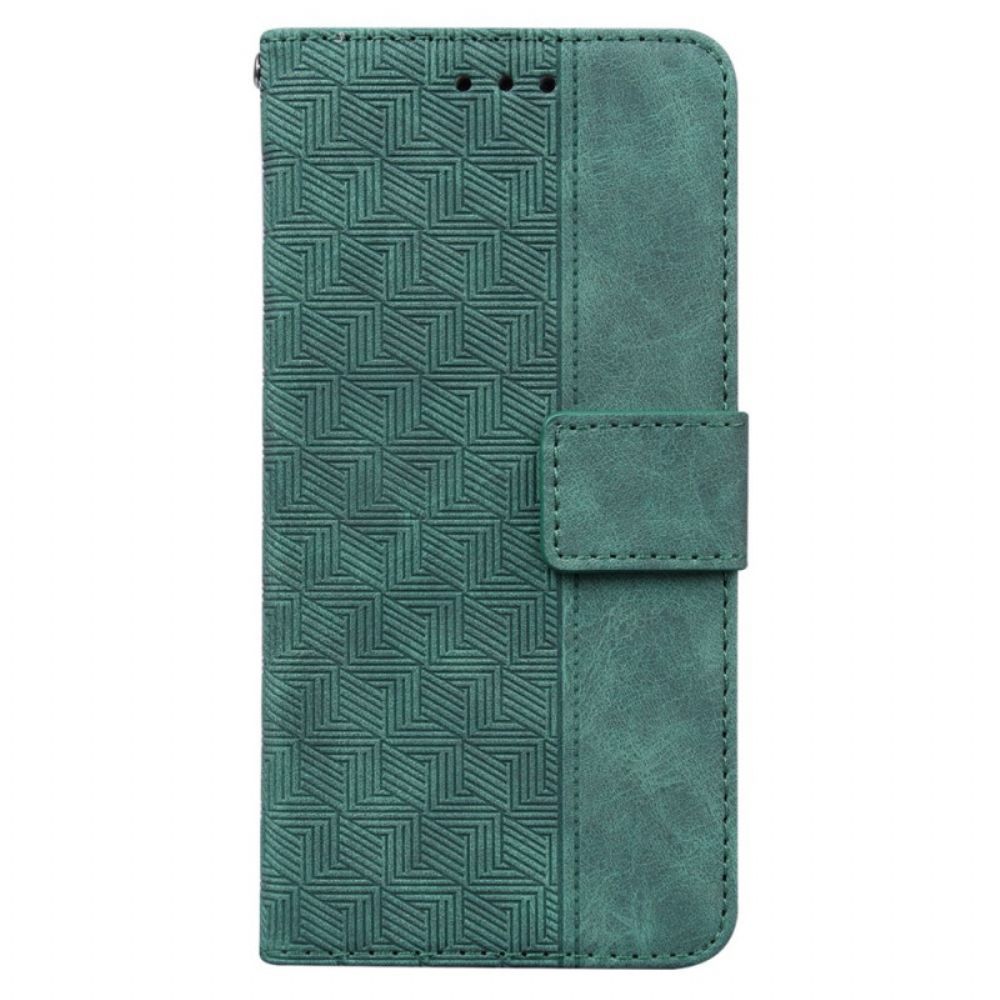 Folio-hoesje voor OnePlus Nord CE 2 5G Faux Leather Stiksels