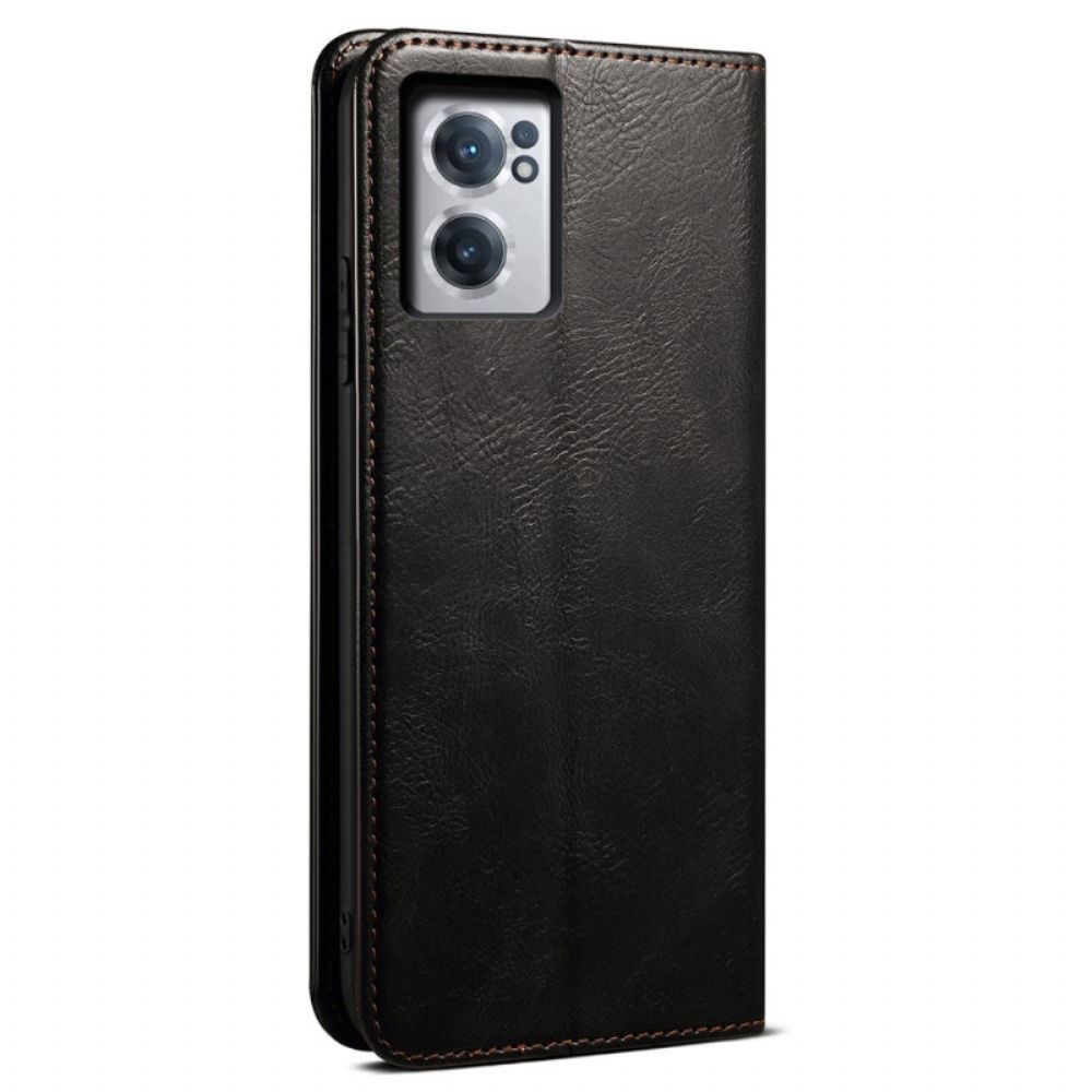 Folio-hoesje voor OnePlus Nord CE 2 5G Ledereffect