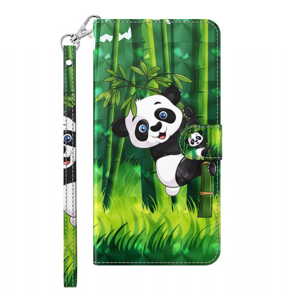 Folio-hoesje voor OnePlus Nord CE 2 5G Strip Panda