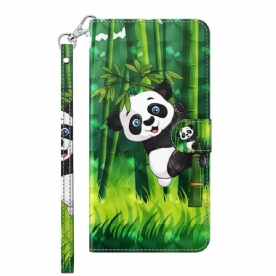 Folio-hoesje voor OnePlus Nord CE 2 5G Strip Panda