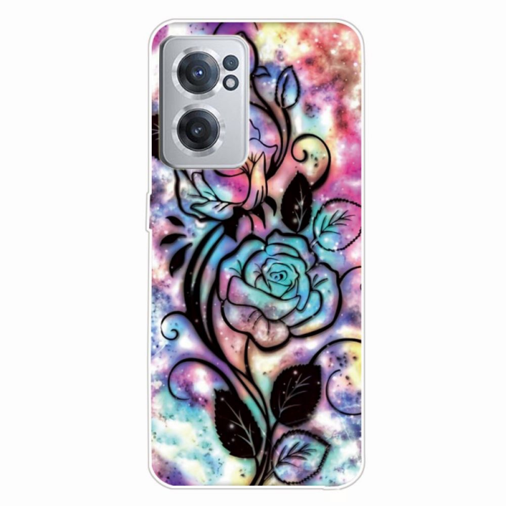 Hoesje voor OnePlus Nord CE 2 5G Psychedelische Bloemen