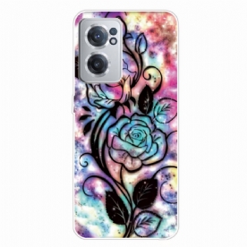 Hoesje voor OnePlus Nord CE 2 5G Psychedelische Bloemen