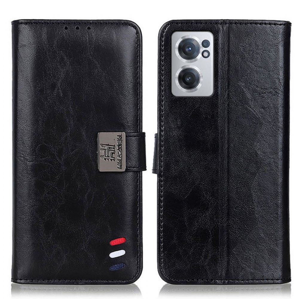 Leren Hoesje voor OnePlus Nord CE 2 5G Driekleur Kazneh