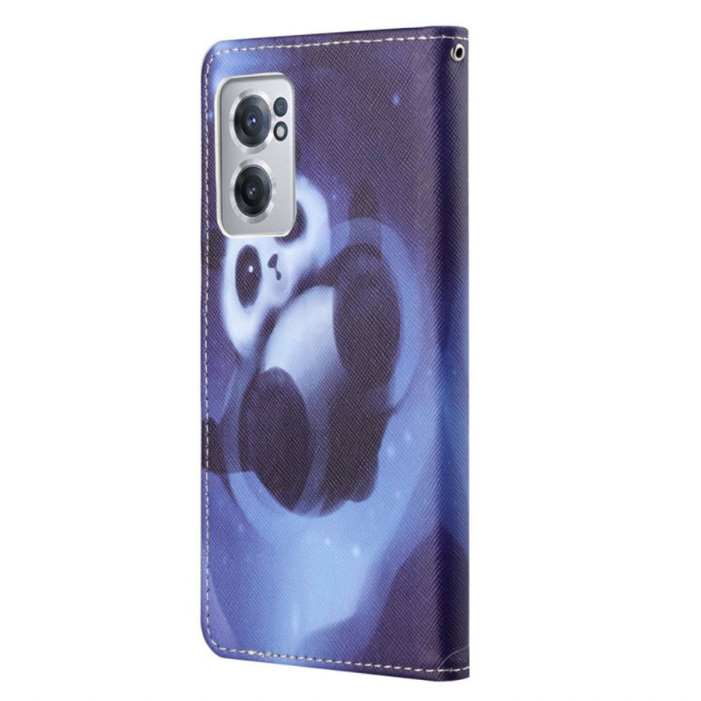 Leren Hoesje voor OnePlus Nord CE 2 5G Nacht Panda