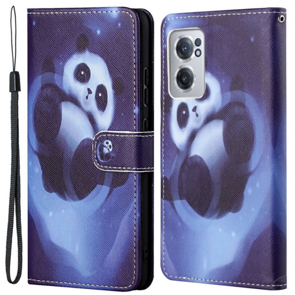 Leren Hoesje voor OnePlus Nord CE 2 5G Nacht Panda