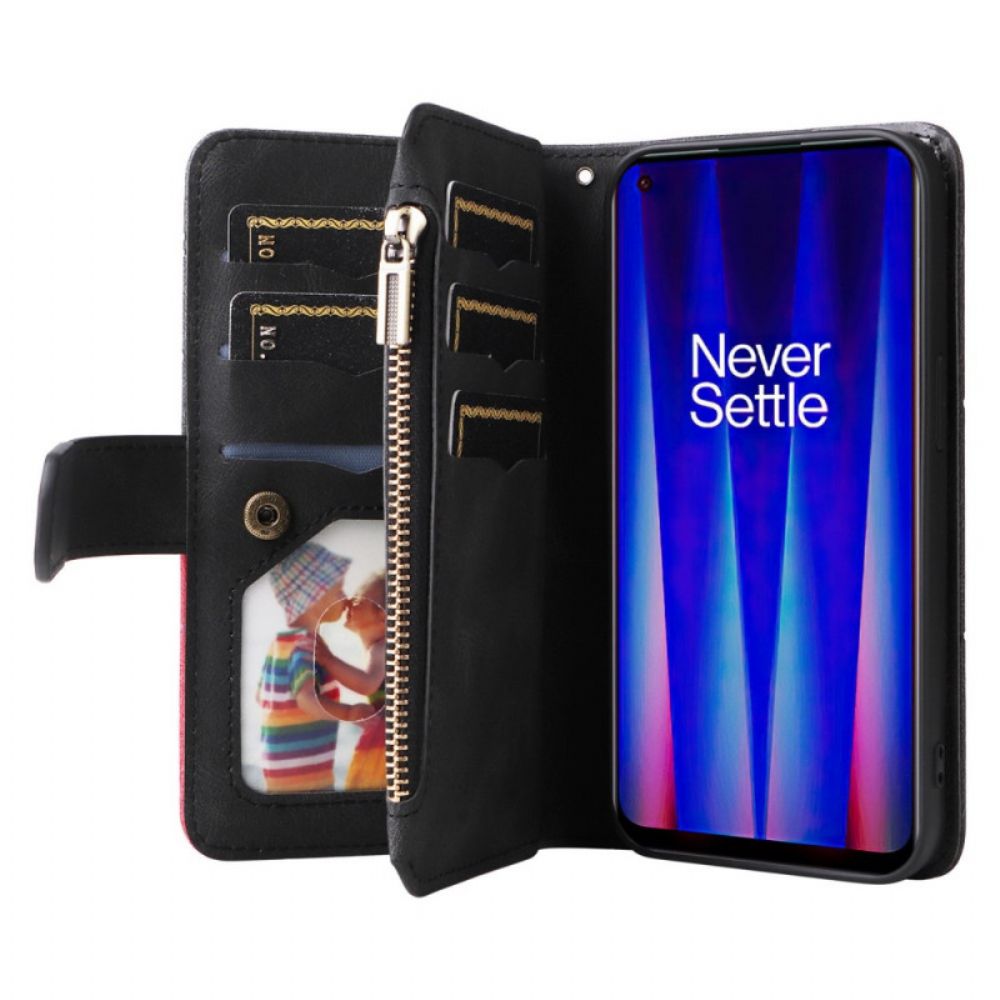 Leren Hoesje voor OnePlus Nord CE 2 5G Portemonnee Leren Multifunctionele Portemonnee