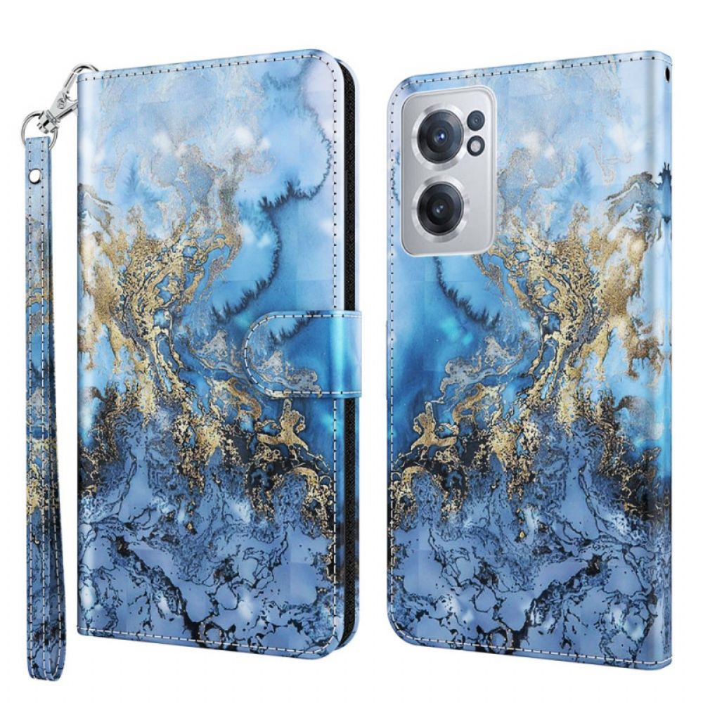 Leren Hoesje voor OnePlus Nord CE 2 5G Watertextuur