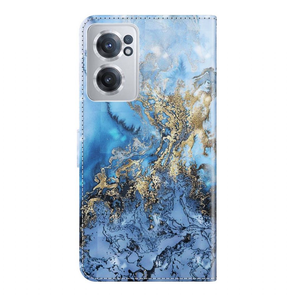 Leren Hoesje voor OnePlus Nord CE 2 5G Watertextuur