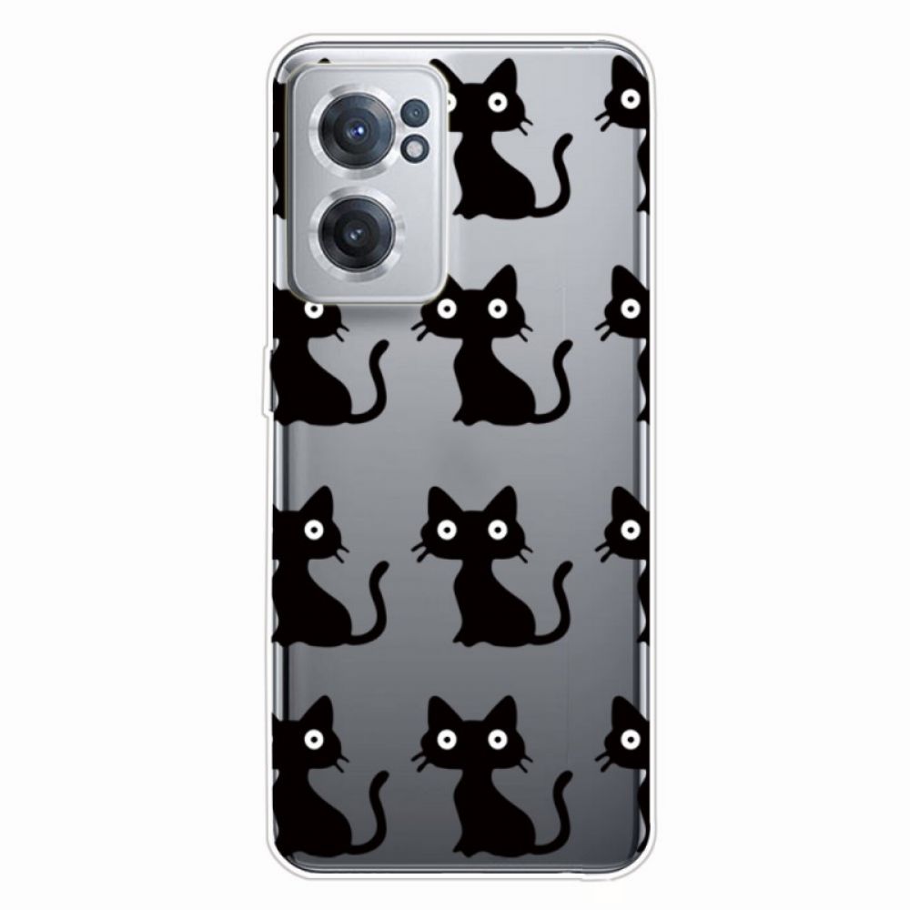 Telefoonhoesje voor OnePlus Nord CE 2 5G Zwarte Katten