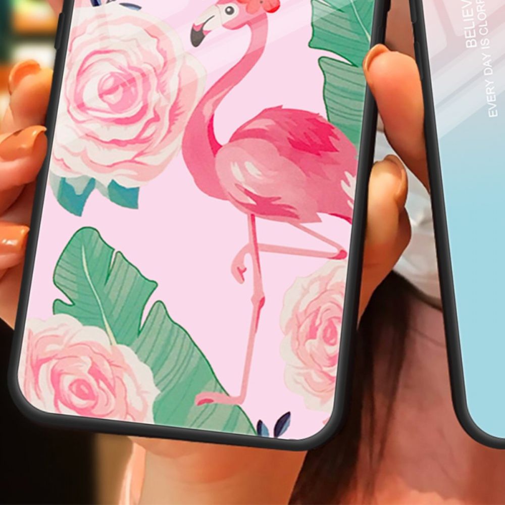 Hoesje Huawei Pura 70 Pro Roze En Blauw Gradiënt Gehard Glas