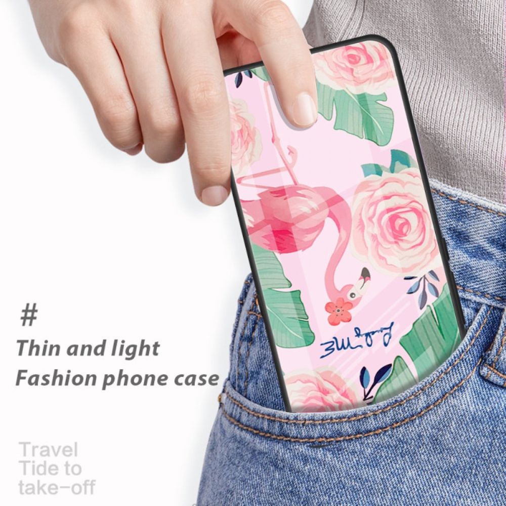 Hoesje Huawei Pura 70 Pro Roze Bloemen Van Gehard Glas