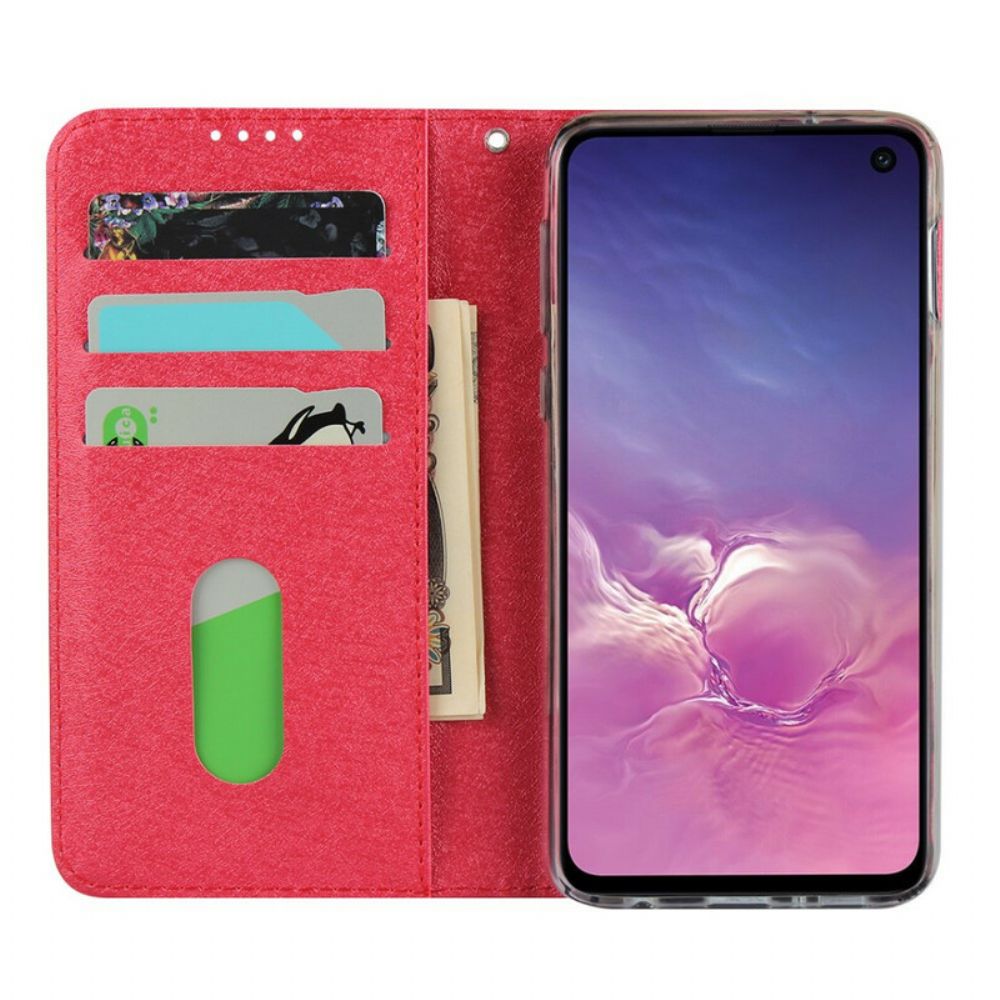 Bescherming Hoesje voor Samsung Galaxy S10e Folio-hoesje Zacht Lederen Stijl Met Riem