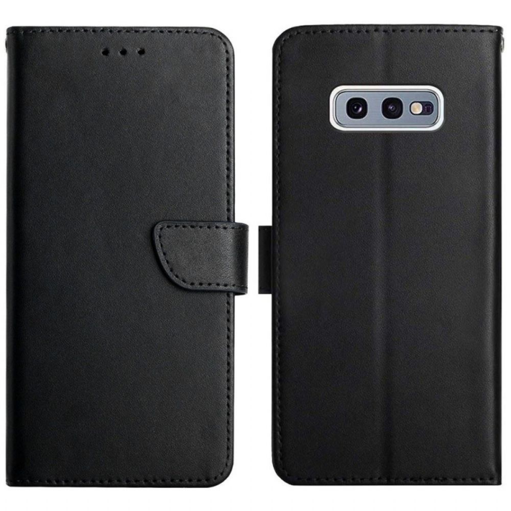 Flip Case voor Samsung Galaxy S10e Echt Nappaleer