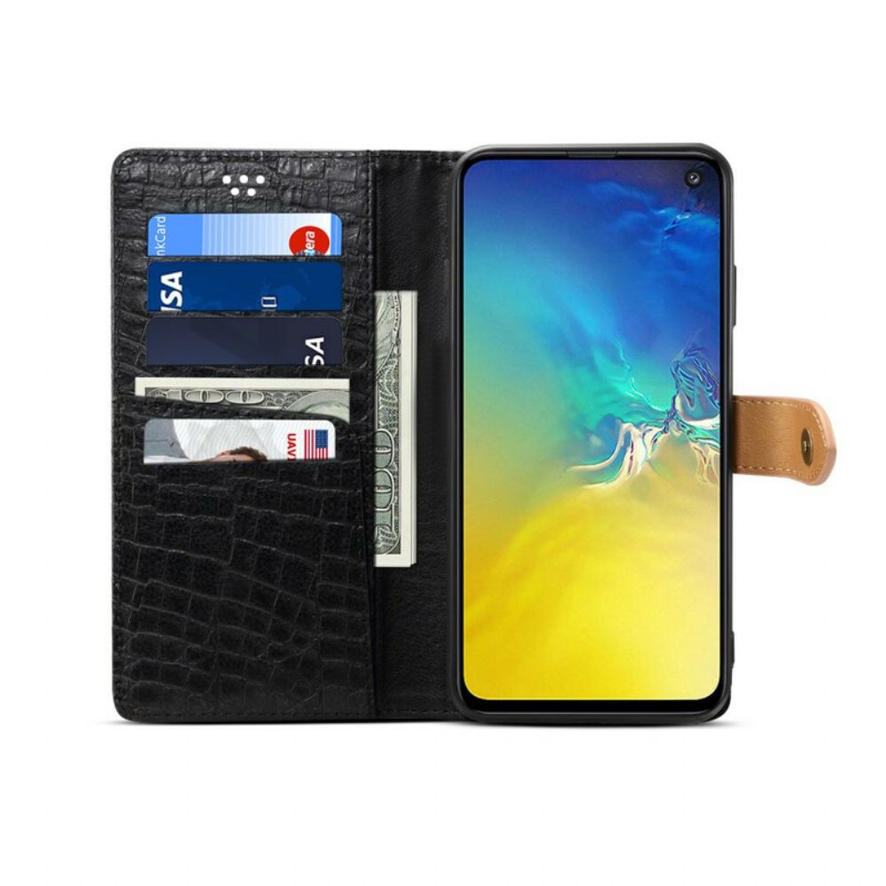 Flip Case voor Samsung Galaxy S10e Krok En Riem