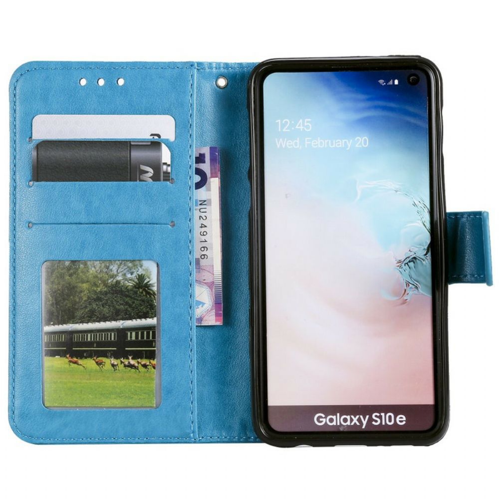 Flip Case voor Samsung Galaxy S10e Met Ketting Band Mijmering