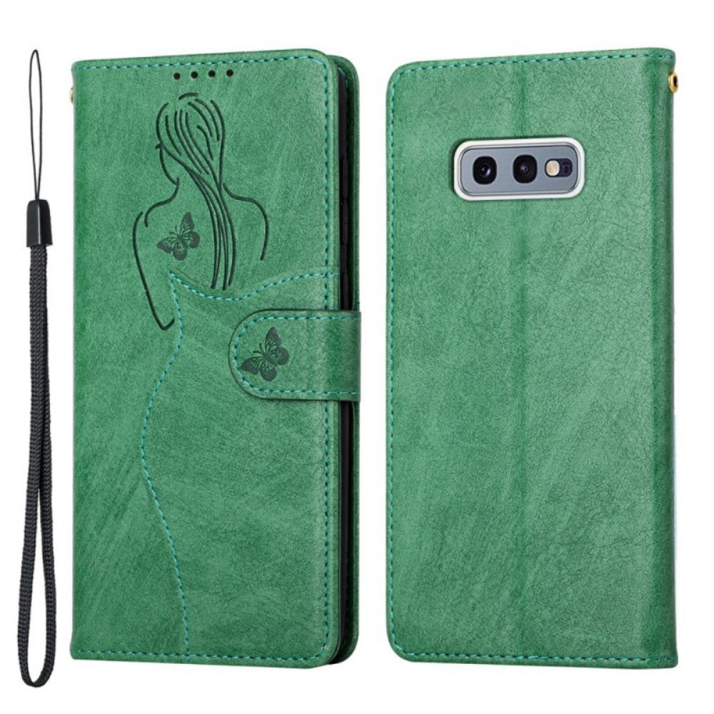 Folio-hoesje voor Samsung Galaxy S10e Kunstleer Silhouet